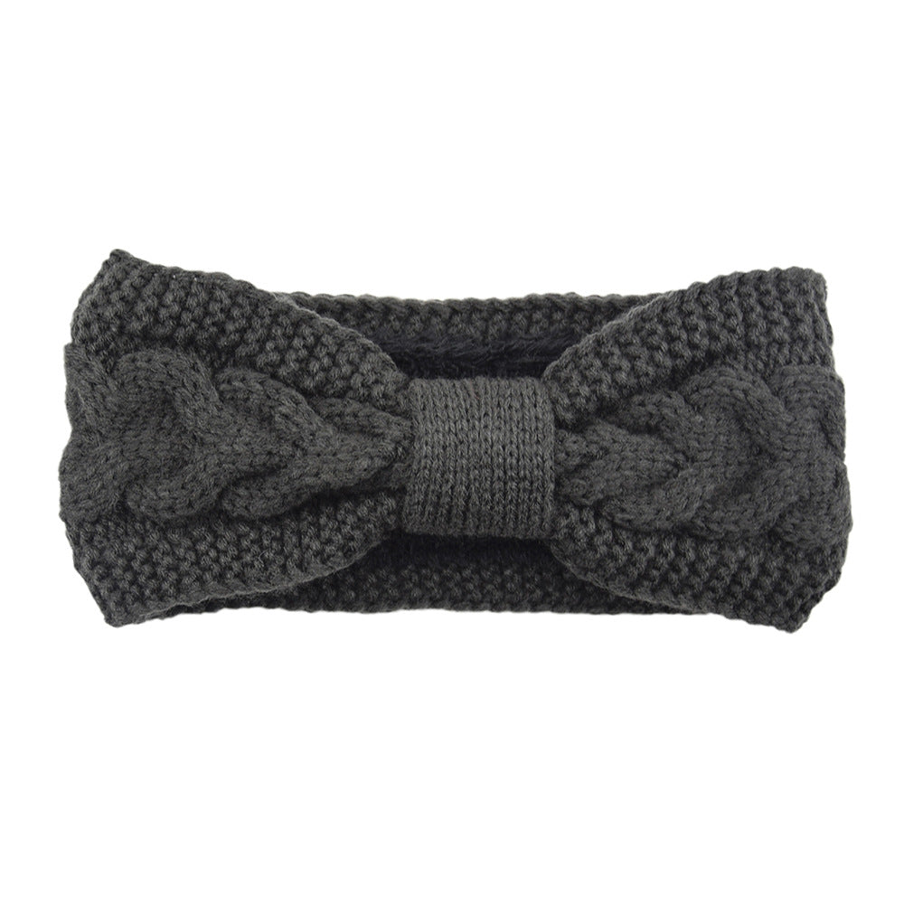 Fleece Knitted Headband Twist Bow – Multiple Colors
