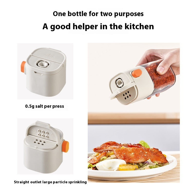 Japanese Style Salt Seasoning Bottle - Kitchen Storage, White & Yellow