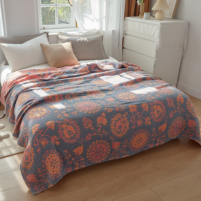 Thin Cotton Gauze Air Conditioning Blanket for Home Bedding