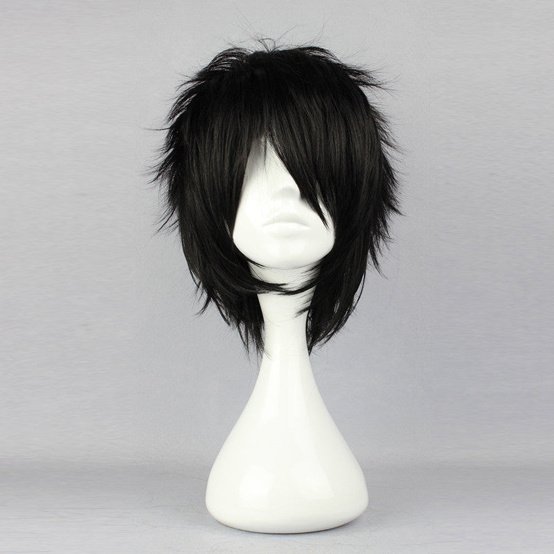 Black High Temperature Silk Short Hair Wig for Cosplay & Costume