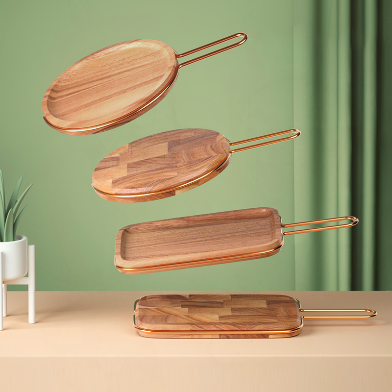 Solid Wood Fruit and Bread Cutting Board - Nordic Style Rectangular Kitchen Utensil