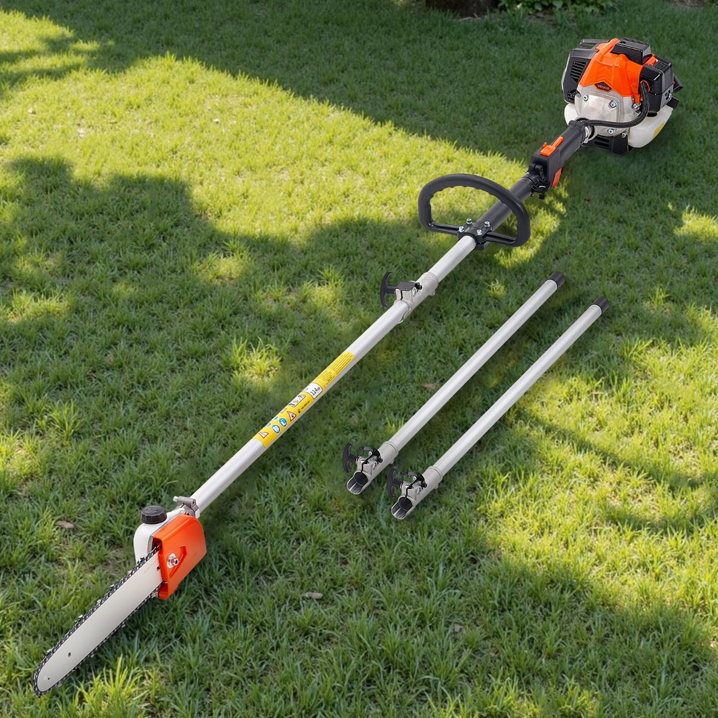 Gas Pole Saw 25CC 2-Stroke Extendable Tree Trimmer with 12-In Bar - Cordless Garden Tool