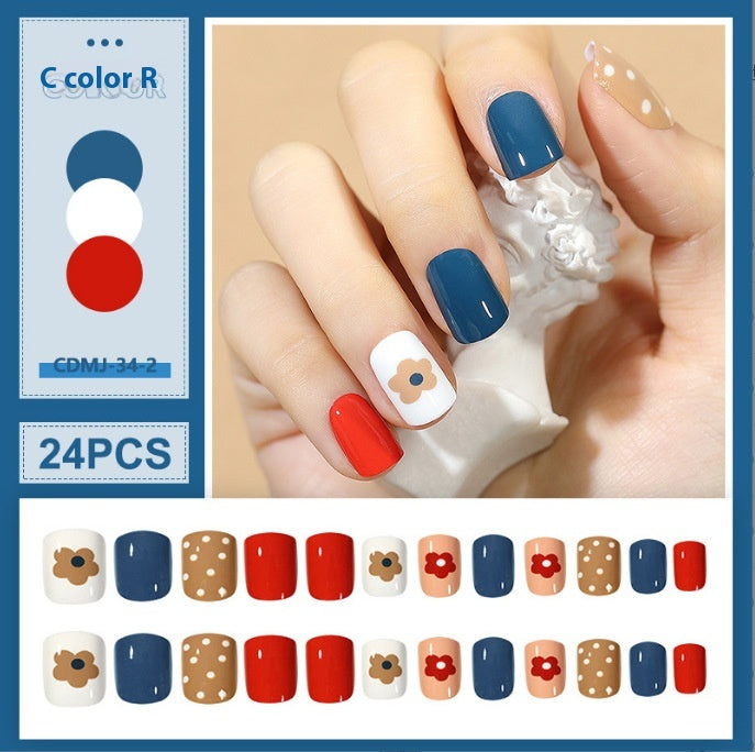 European, American & French Style Fake Nail Patch Set for Nail Art