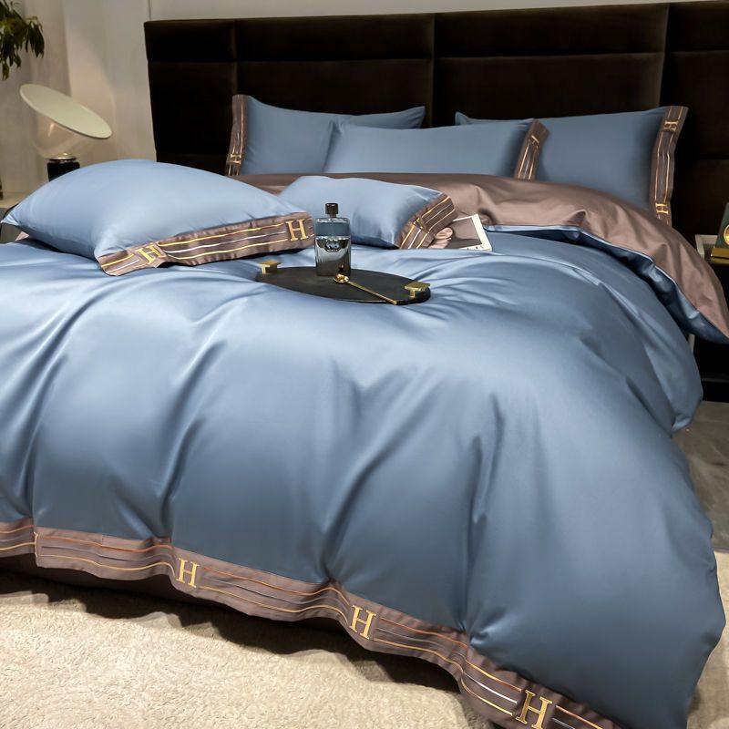 Long Velvet Cotton Bedding Set - Four-Piece Quilt Cover & Sheets