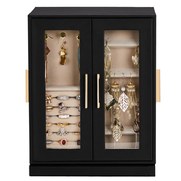 Four Sides With Storage, 5 Drawers That Can Rotate. Black Cabinet