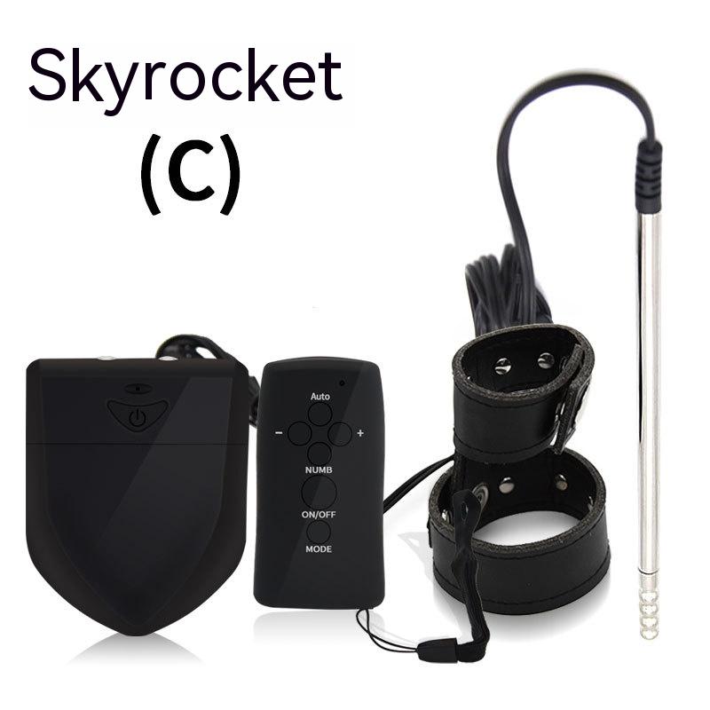 Men's Electric Shock Penis Ring Urethral Plug with Remote Control - Adult Wellness
