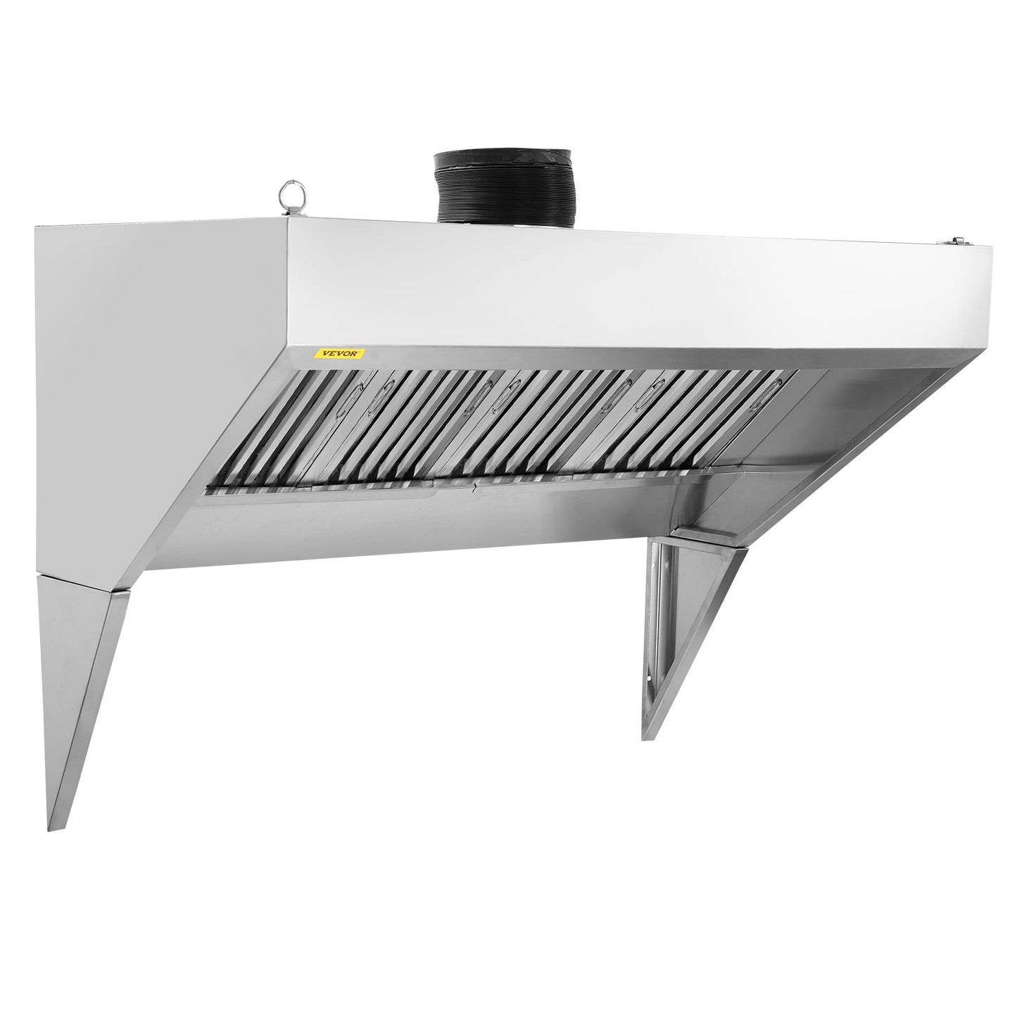 8FT Stainless Steel Commercial Exhaust Hood for Food Trucks