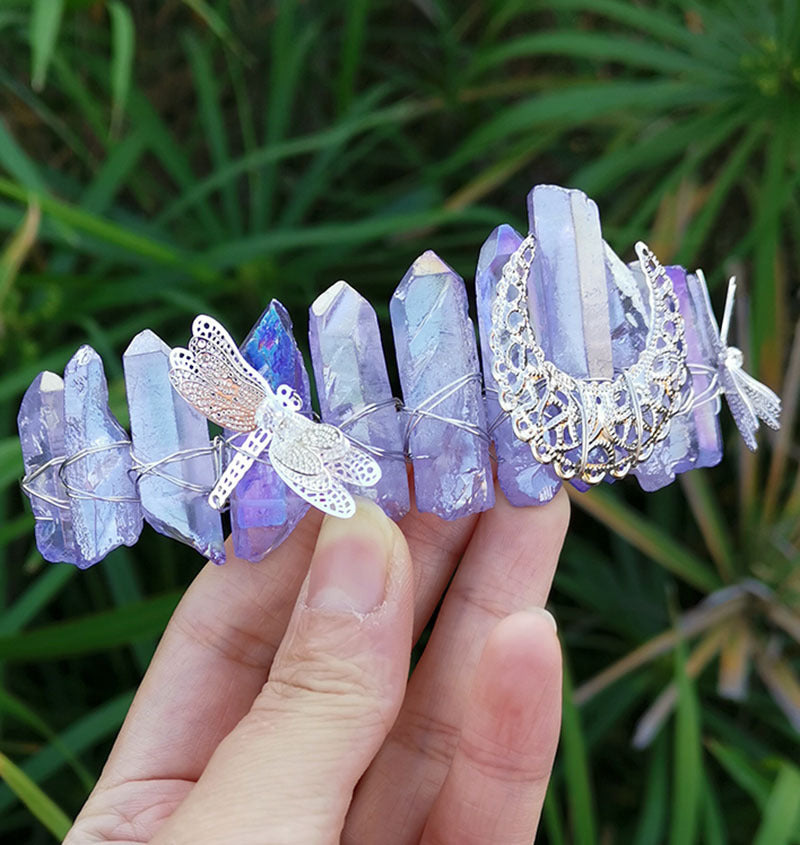 Handmade Dragonfly Hairband for Bridal and Special Occasions - Moon Crown Accessory
