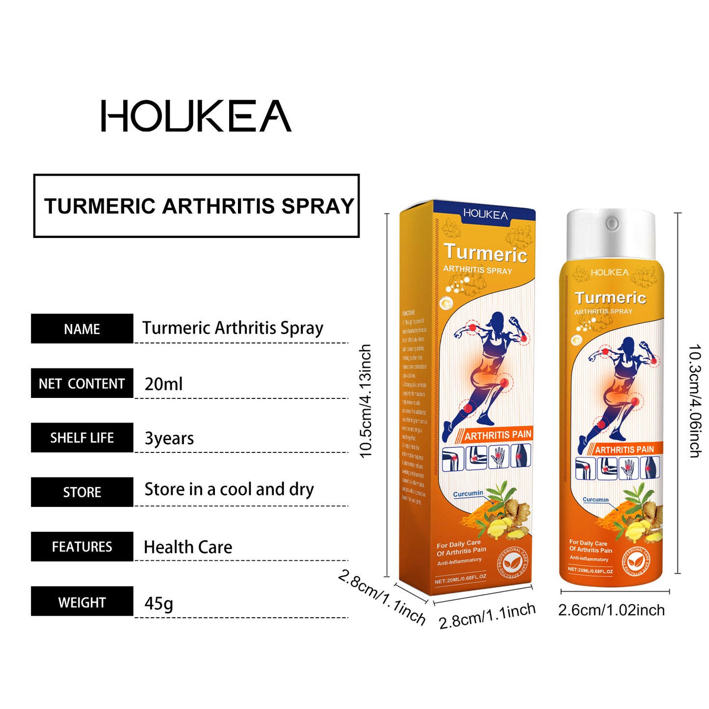 Turmeric Joint Pain Relief Spray - Natural Anti-Inflammatory Mist, 20ml