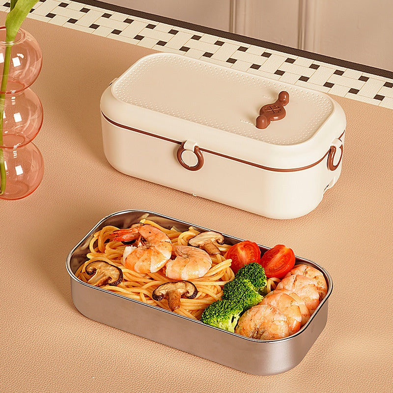 Electric Heated Lunch Box with Insulation and Stainless Steel Container