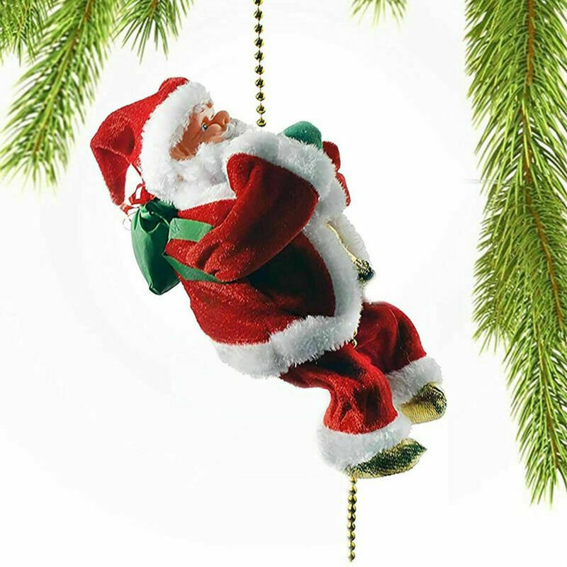 Electric Animated Santa Claus Climbing Toy - Christmas Decor