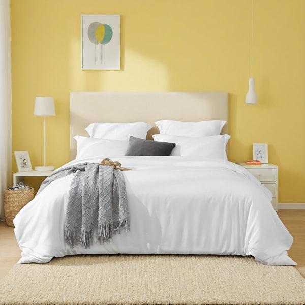 White & Pink Oversized Duvet Cover Set - 3-Piece Bedding Set