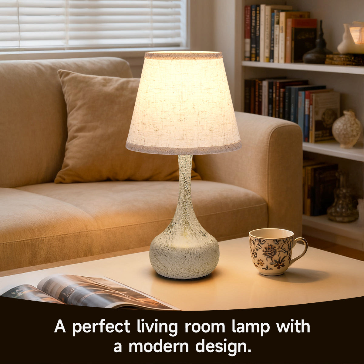 Dimmable Touch Table Lamps Set of 2 - Farmhouse Design