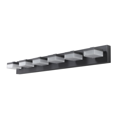 Modern Black LED Makeup Mirror Wall Light Fixture for Bathroom & Vanity