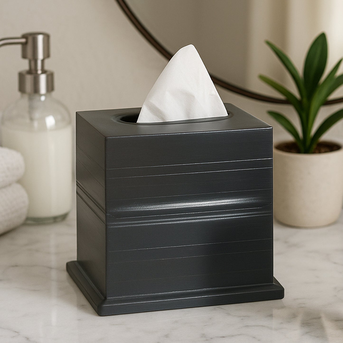 Tissue Box Stainless Steel Square Facial Holder Oil Rubbed Bronze