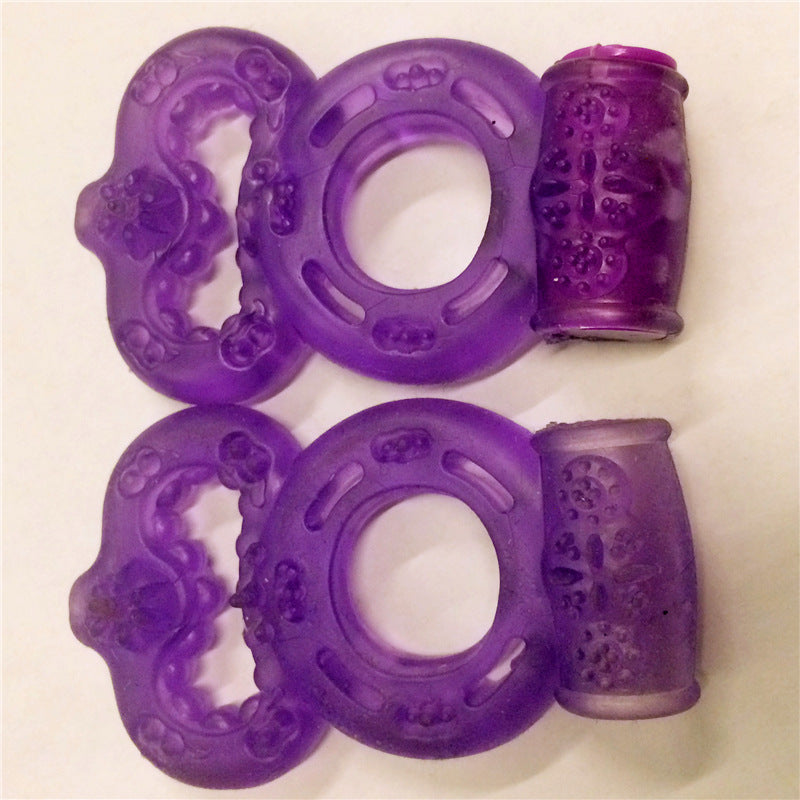 Men's Toy Double-Mouth Soft Glue Crystal Lock - Purple