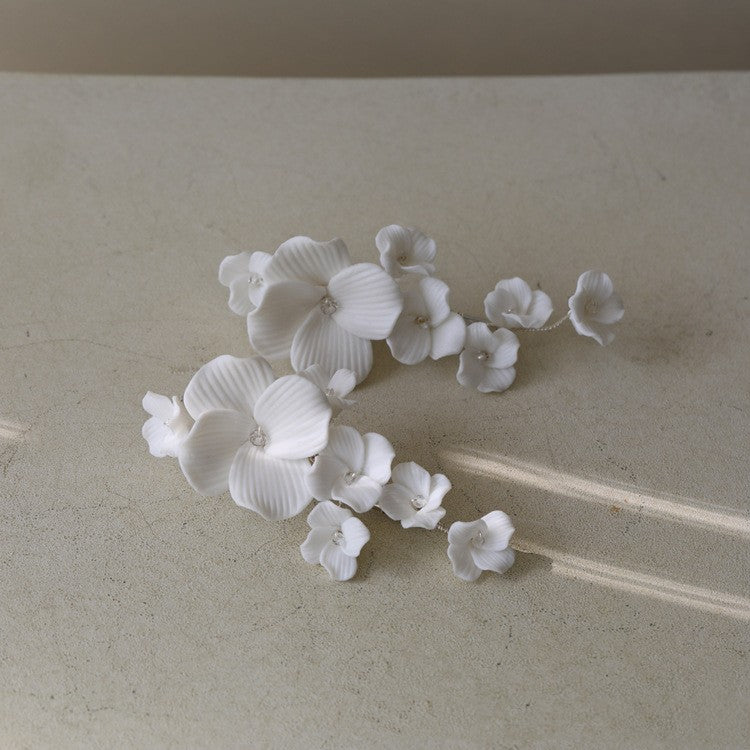 Ceramic Flower Hair Clip