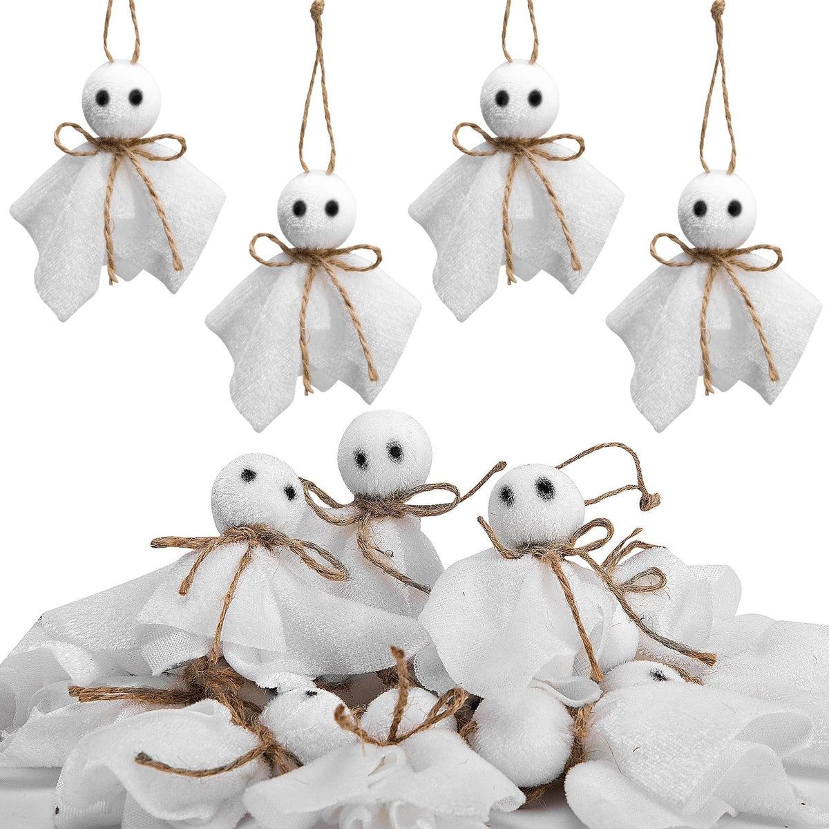 Halloween Ghost Decorations - 16 Piece Set for Spooky Atmosphere