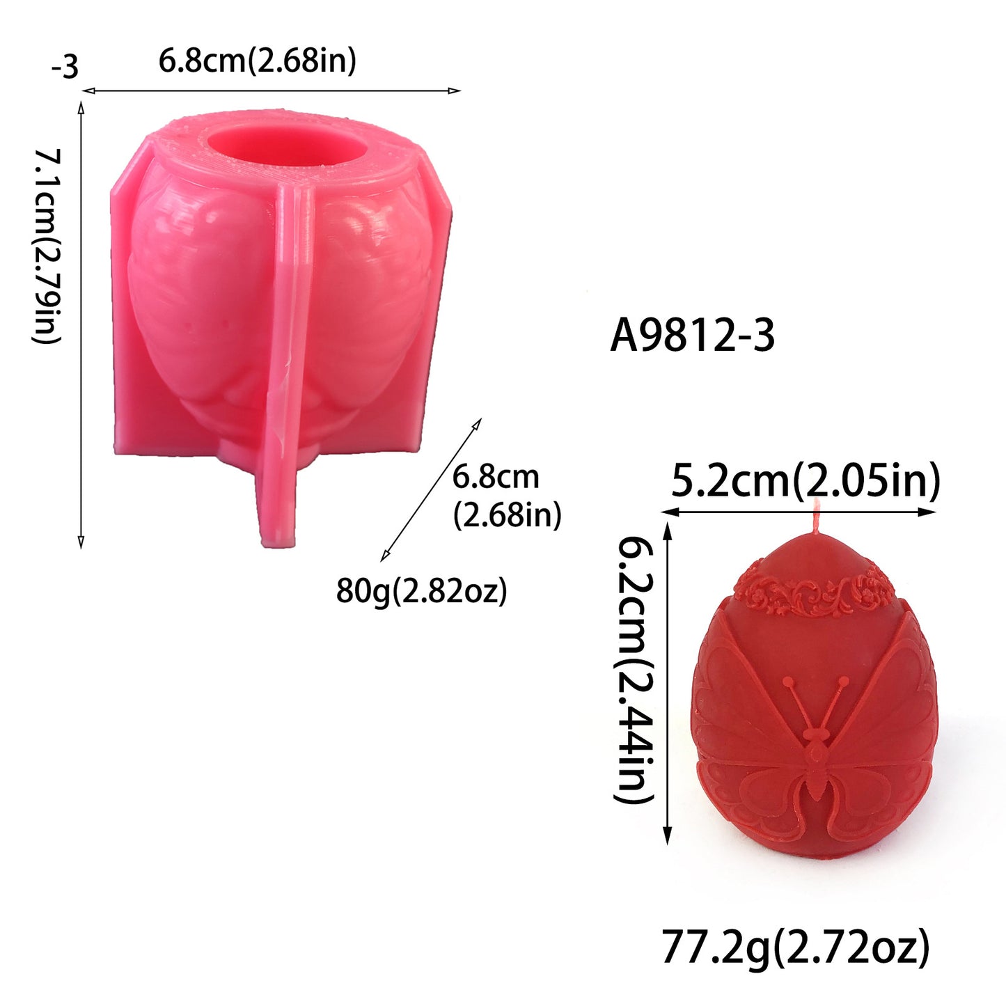 Egg Silicone Mold for Baking, Chocolate, Candle Making & Crafts - Irregular Shapes