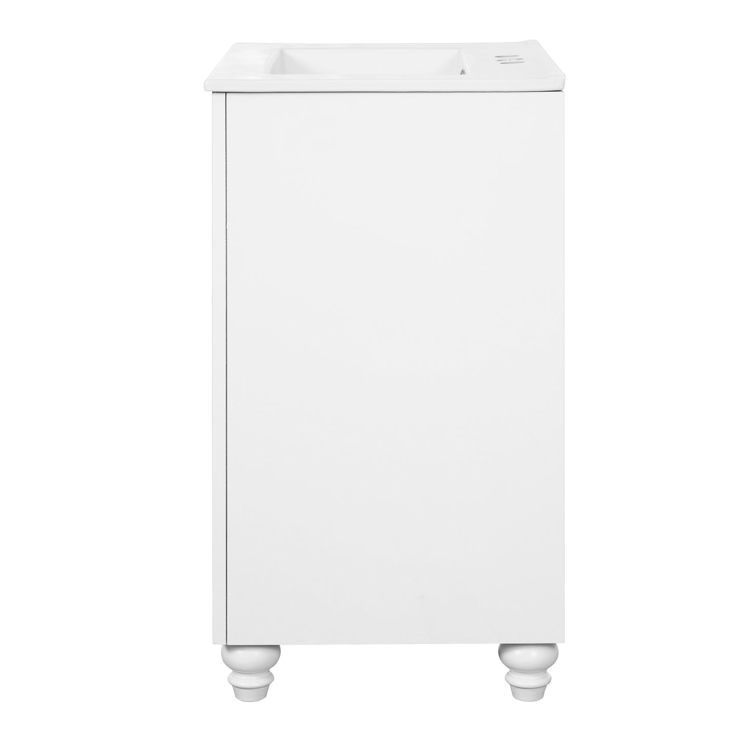 Modern 24" Bathroom Vanity with Ornate Design & Soft-Close Hinges - White