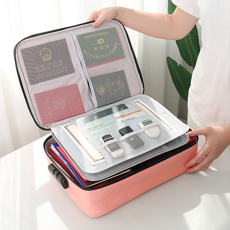 Multi-Functional Travel Storage Bag with Combination Lock and Waterproof Design