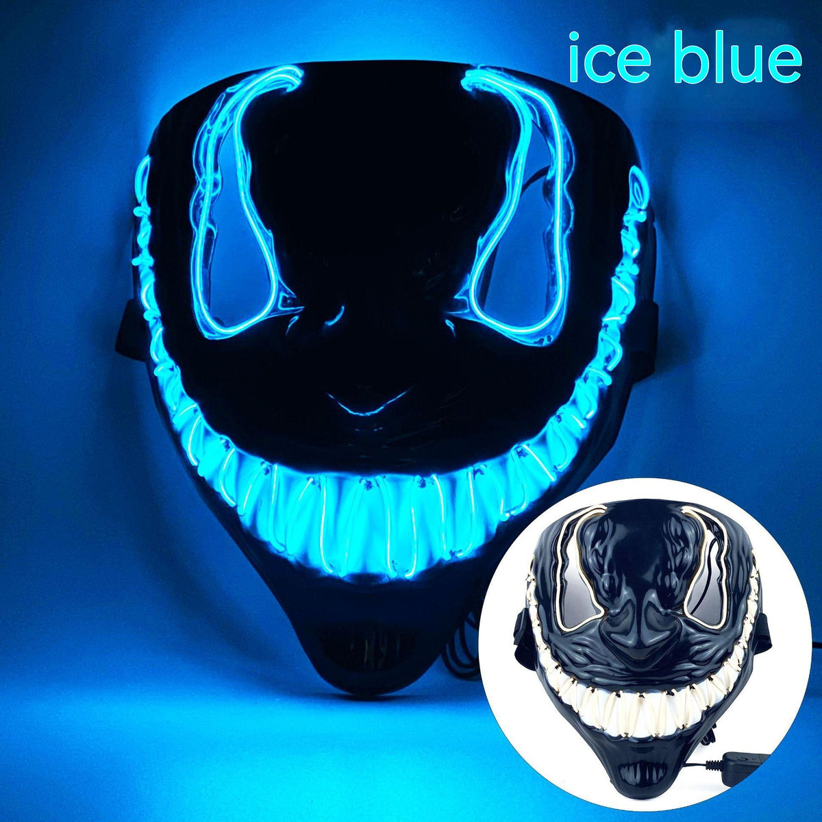 Halloween Luminous LED Mask for Dance Party Multi-Color Variants