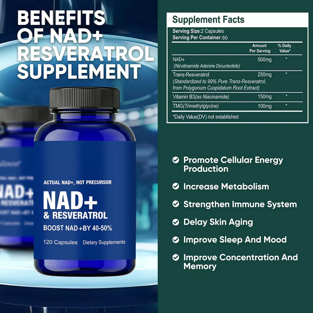 Resveratrol Sleep Supplement Capsules for Men - 60 or 120 Tablets