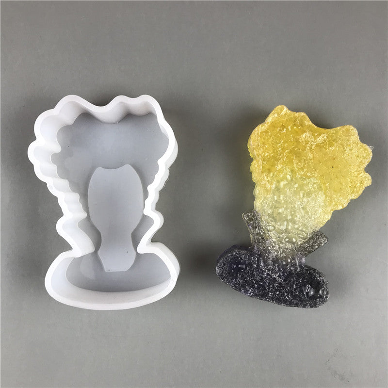 Star Aromatherapy Plaster Candle Silicone Mold - Irregular Shape, White