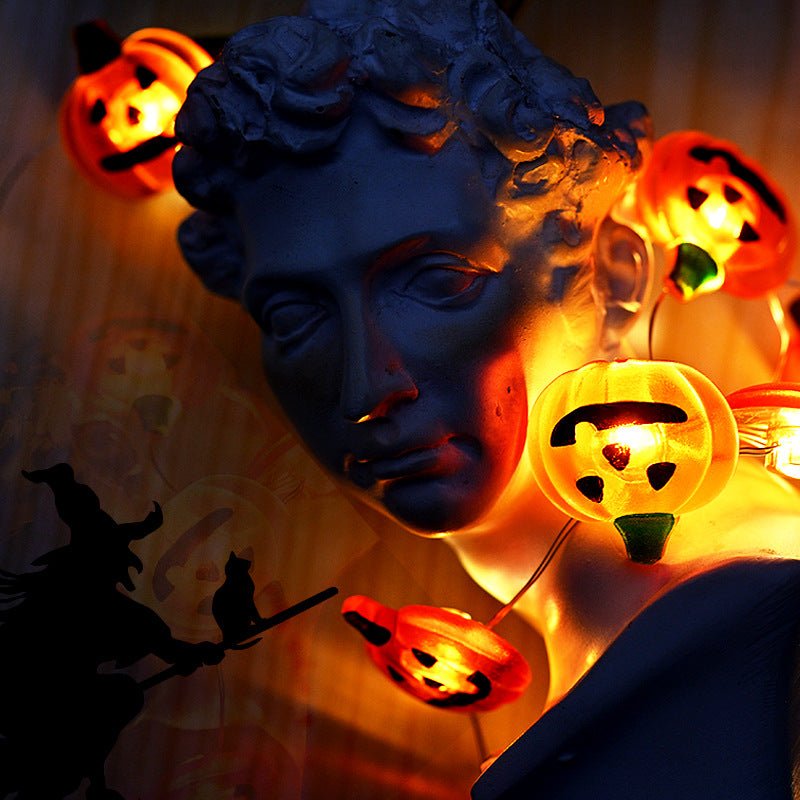 Halloween Ghost Pumpkin String Lights - LED Festival Decoration, USB & Battery Options