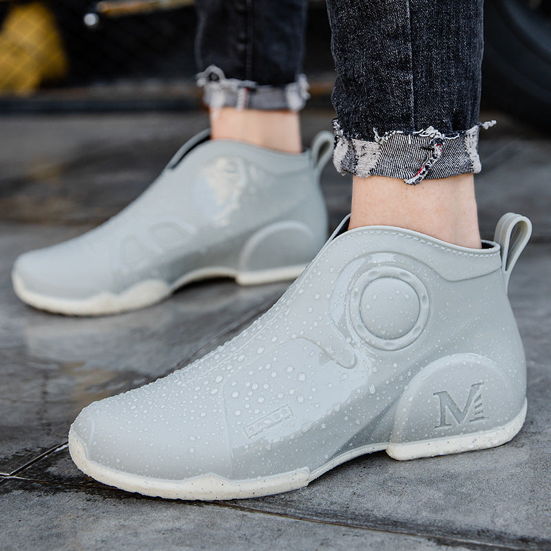 Men's Non-Slip Outdoor Rain Boots - Low Top Wading Shoes
