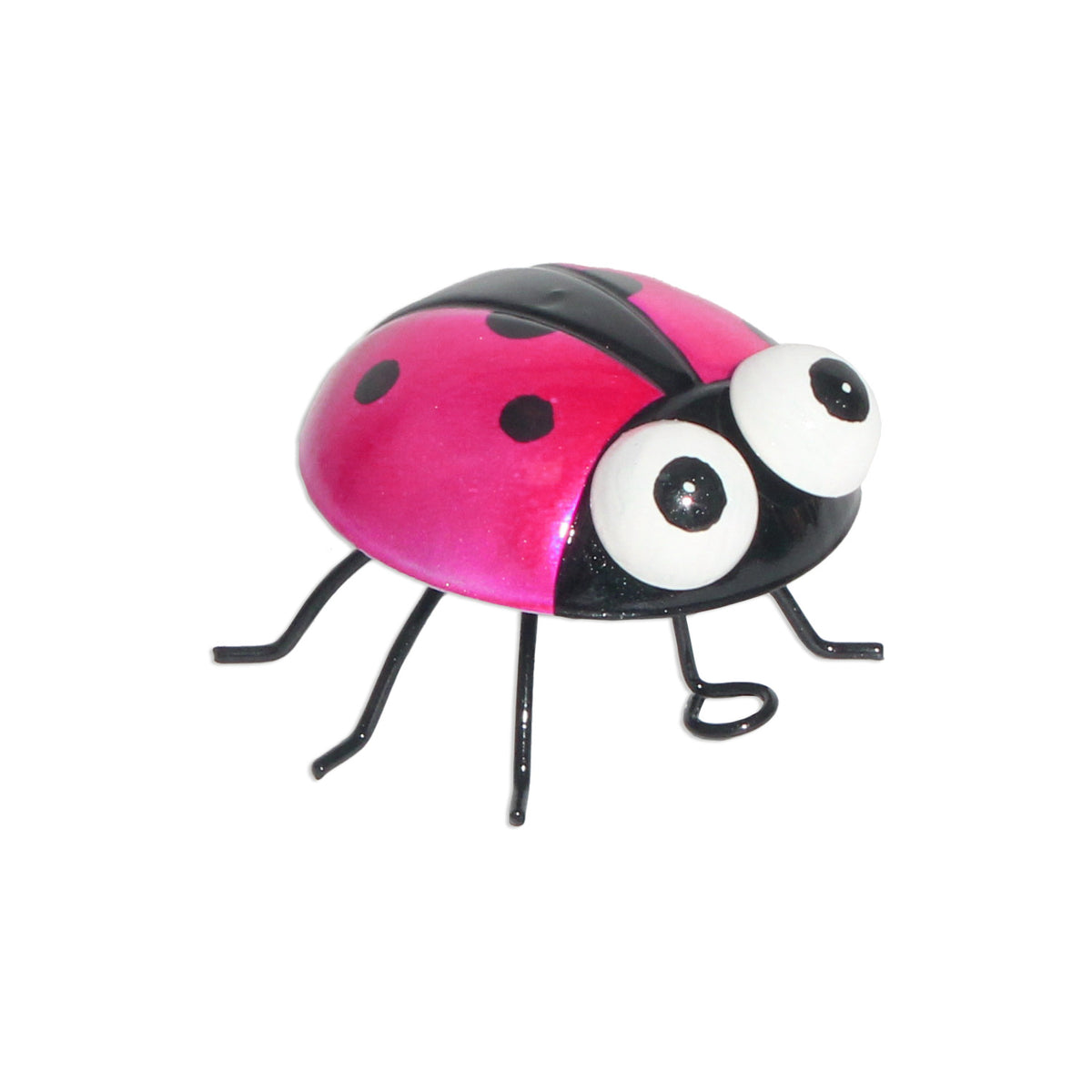 Wrought Iron Beetle and Ladybug Wall Decor for Outdoor Gardens and Courtyards