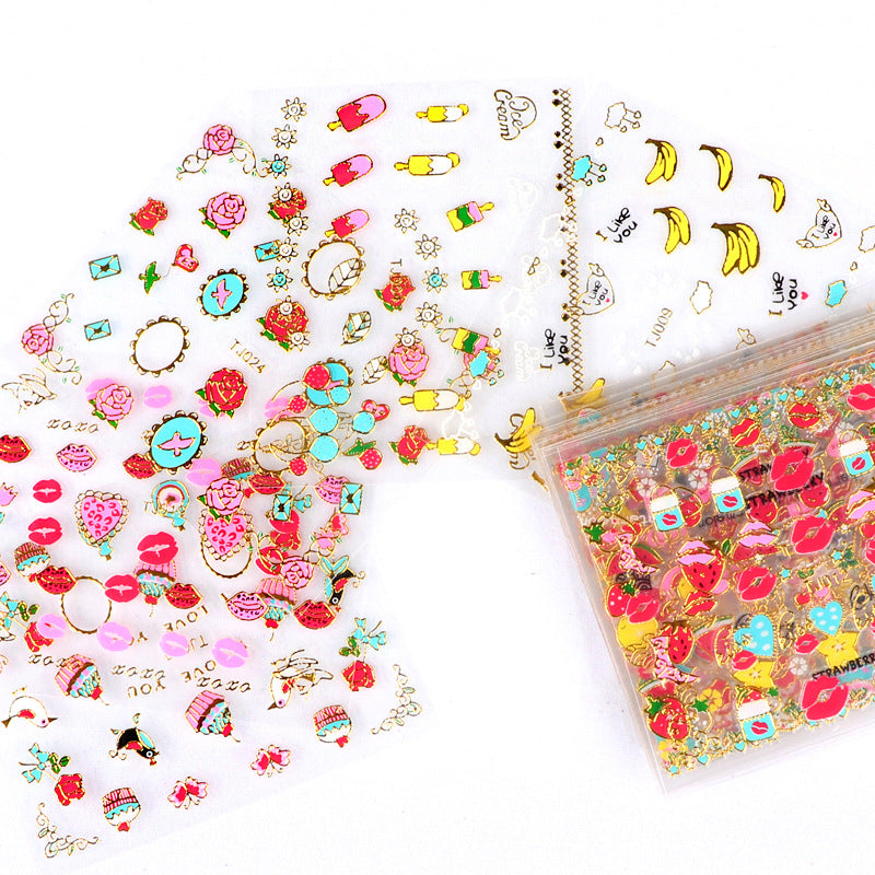 3D Nail Art Stickers - Butterfly & Flower Designs