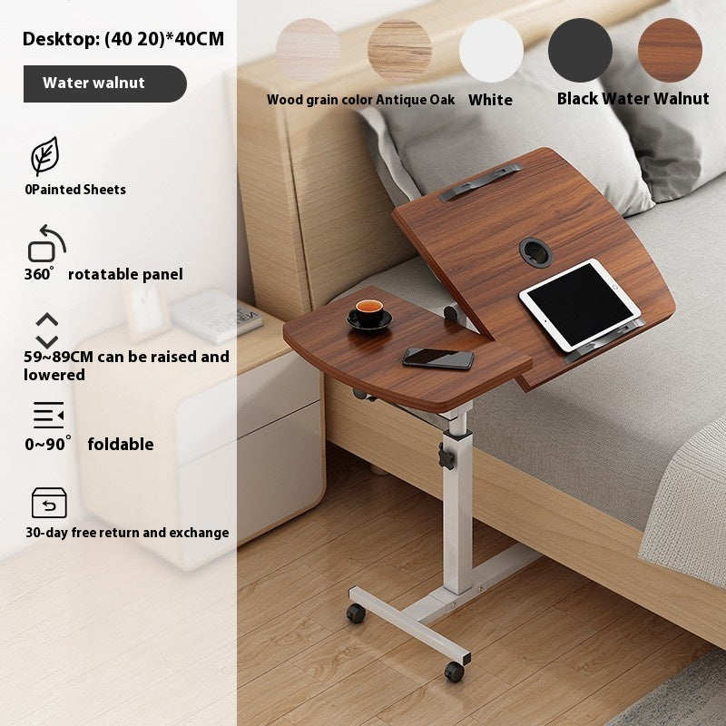 Adjustable Laptop Bedside Table - Portable, Rotating, Modern Design