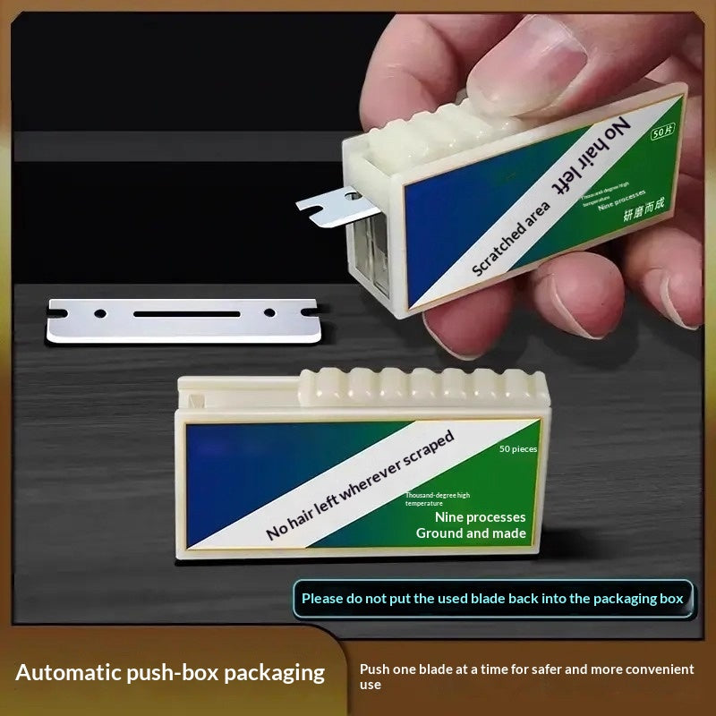Hair Removal Blade Set with Stainless Steel Scraper - Long-lasting & Reusable