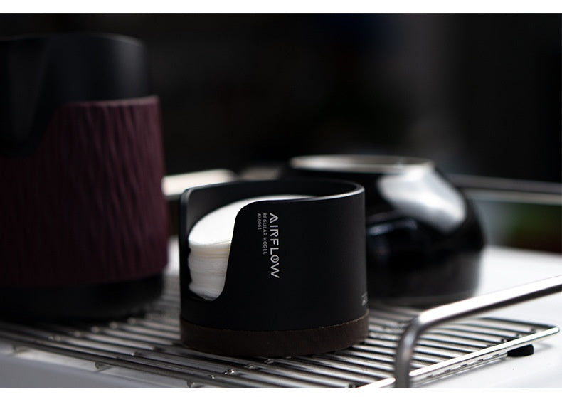 Universal Coffee Filter Paper Holder - Modern Aluminum & Wood Design