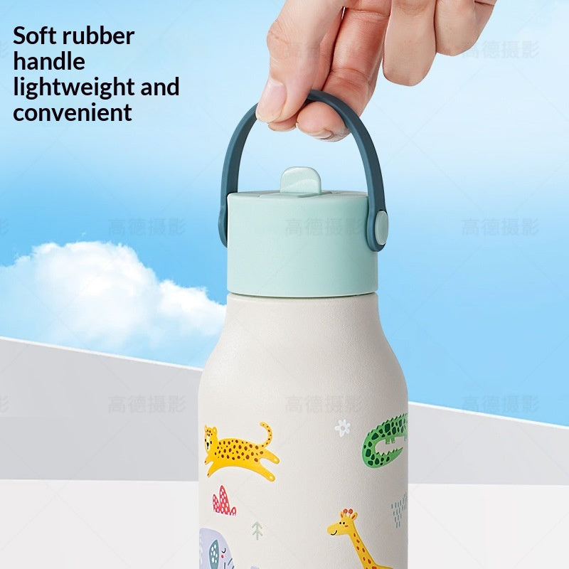Titanium Drop-Resistant Water Bottle with Straw - 301-400ml, Kids & Adults