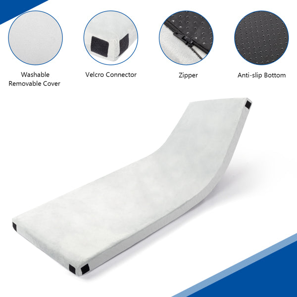 Memory Foam Camping Mattress - Plush Sleeping Pad - Gray