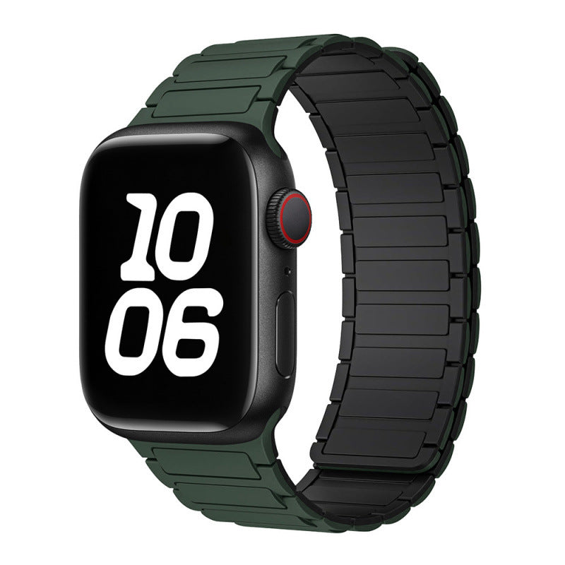 Magnetic Sports Silicone Watch Strap - Compatible with Apple Watch 38-49mm