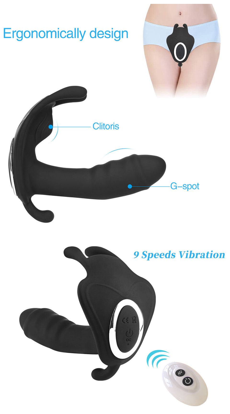 Wireless Remote Control Butterfly Heating Wear - Female Adult Wellness Device