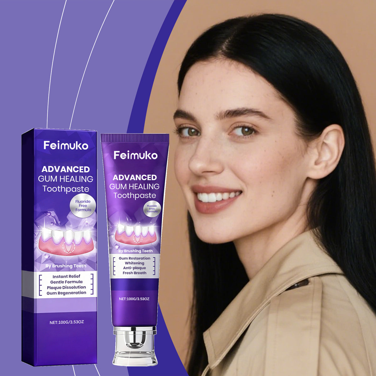 Whitening Toothpaste 100g – Mint Flavor