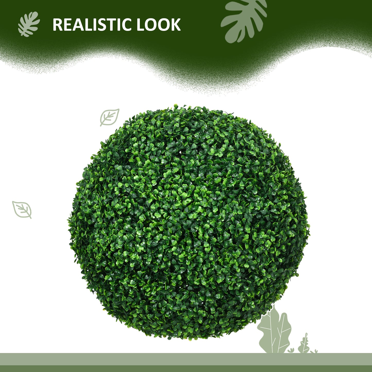 Artificial Boxwood Topiary Balls - 19.75 Inch Set of 2