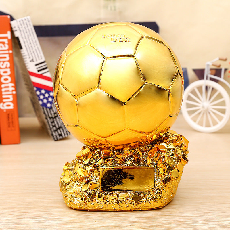 Football Trophy 21cm MVP Award Gold Plating Celebration Decor