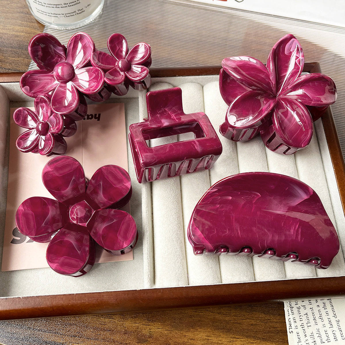 Large Floral Hair Clip for Women - Handmade Korean Style Hair Accessories with Variations