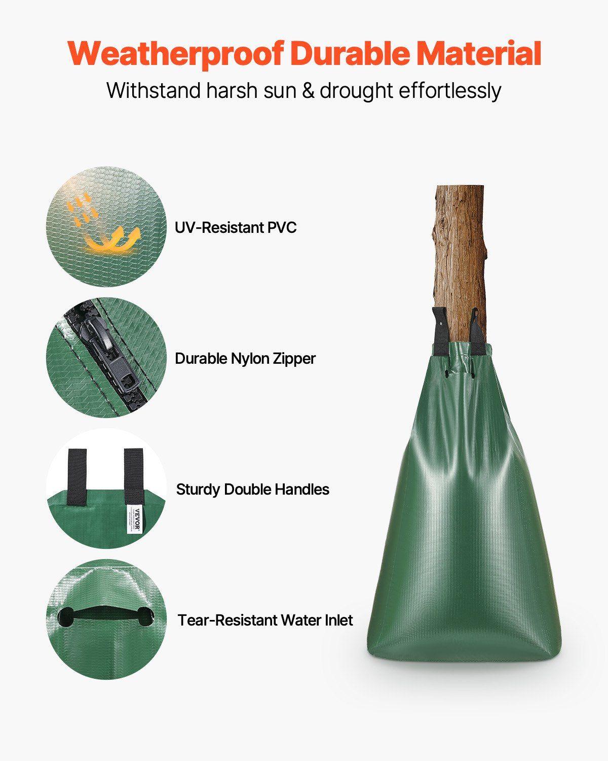 Tree Watering Bag 3 Pack 20 Gallons - Slow Release Drip Irrigation for Deep Root Watering