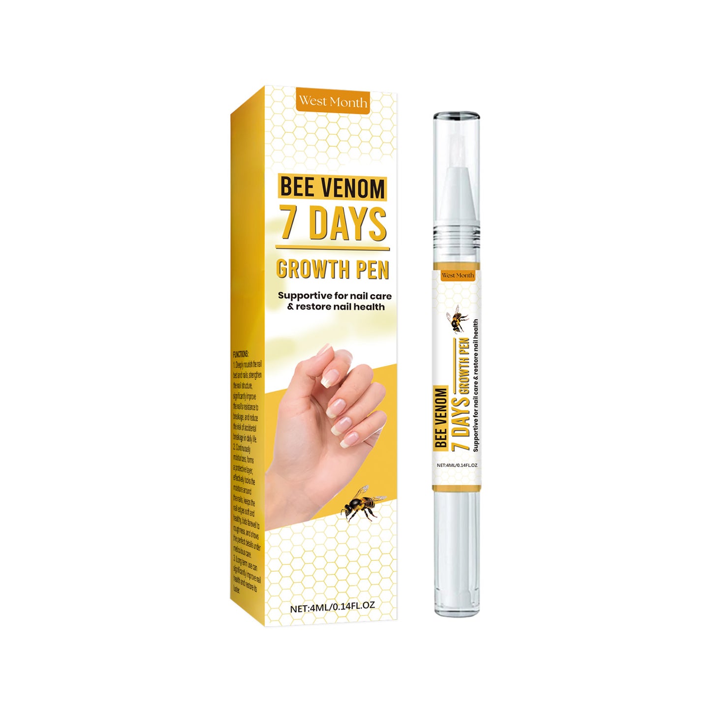 Bee Venom Nail Repair Solution - Moisturizing Hand & Foot Nail Treatment