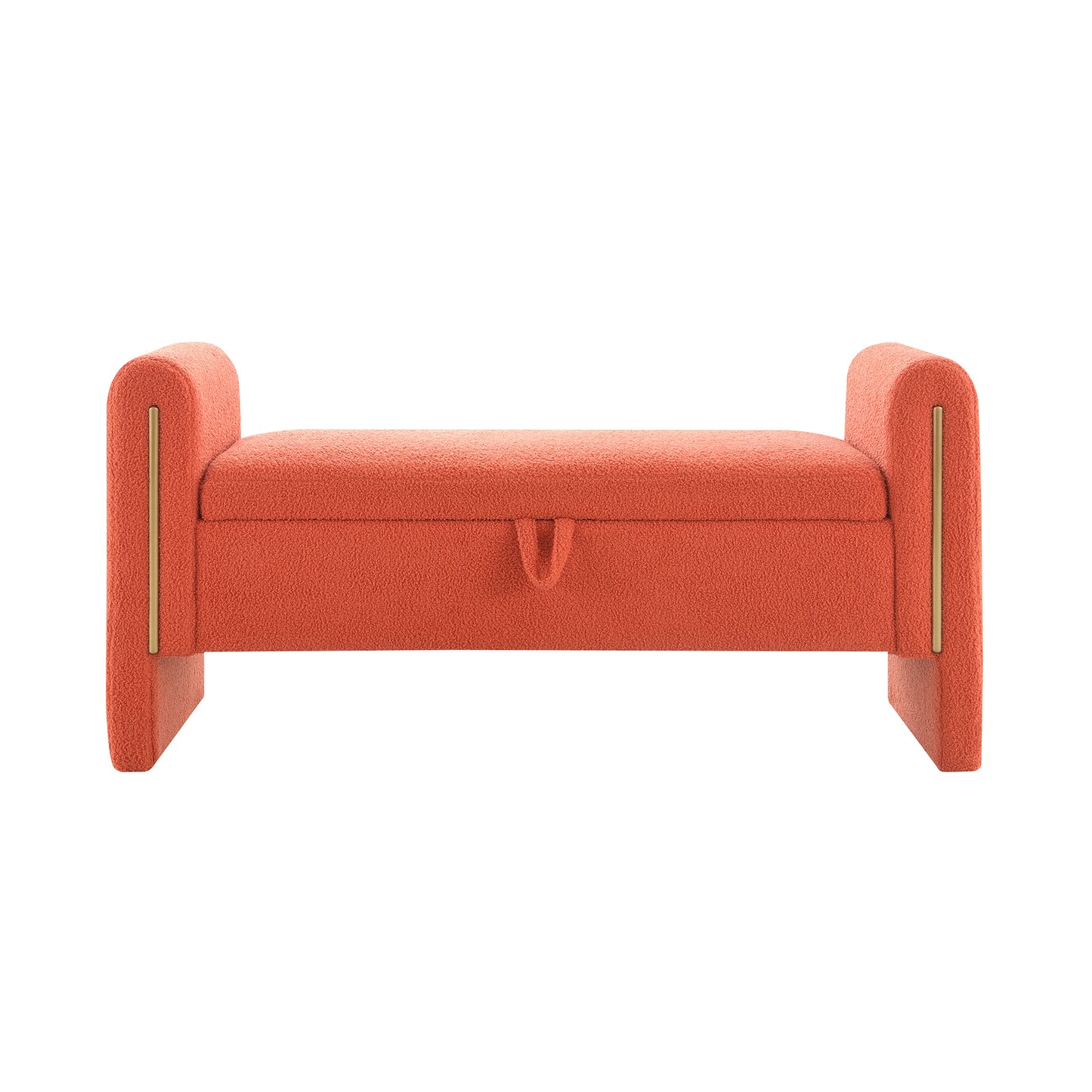 Modern Teddy Bed End Bench With Arms And Storage,Upholstered Large