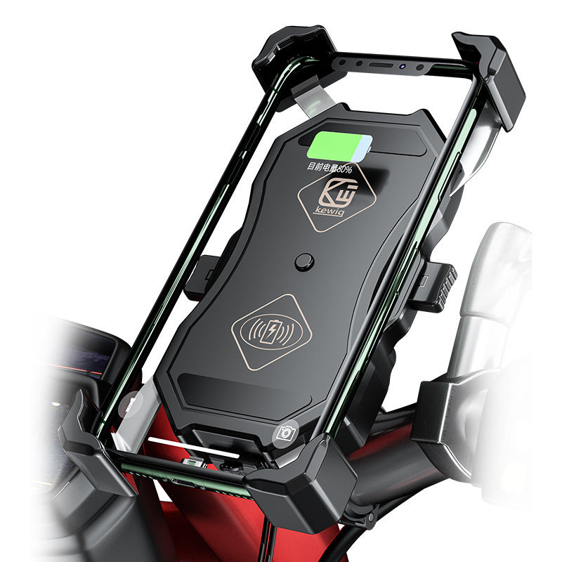 Wireless Motorcycle Navigation Mount with Line Charger and Bracket