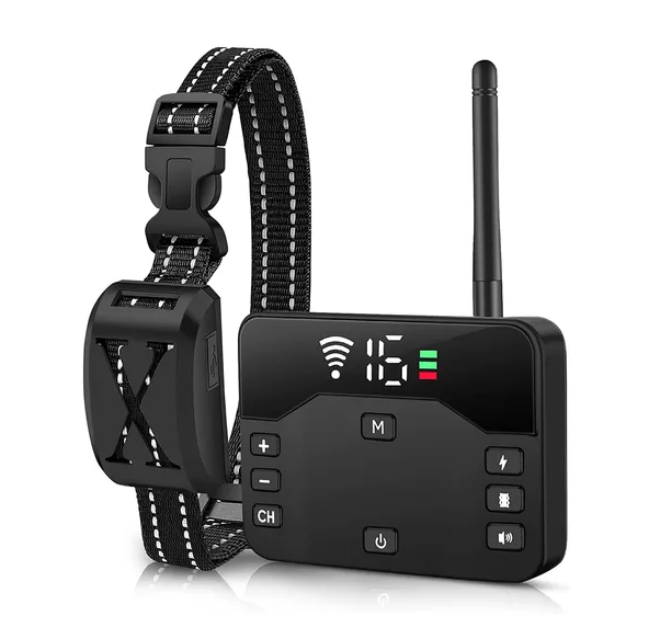 Wireless Waterproof Dog Fence & Training Collar for Small to Large Dogs
