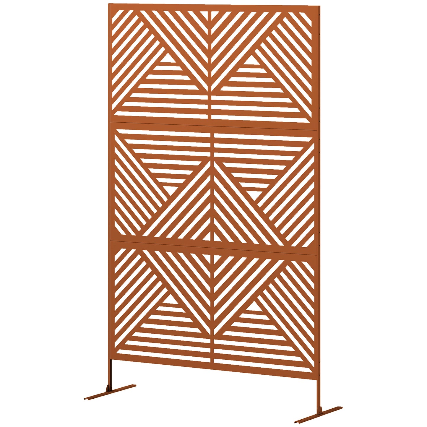Outdoor Privacy Screen with Trellis - Rhombus Brown, 48" x 78"