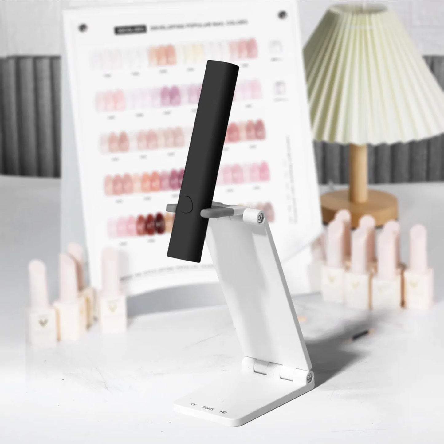 Portable Mini UV LED Nail Lamp with Foldable Stand - Rechargeable